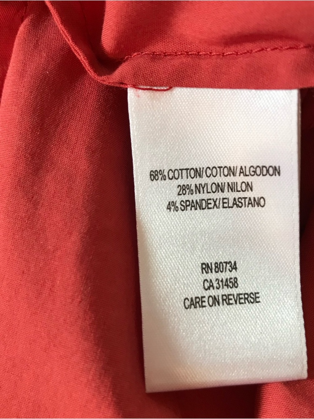 BCBGMAXAzria XS Coral Pleated Faux Wrap V-Neck Empire Waist Peplum Cotton Top XS - Picture 14 of 16